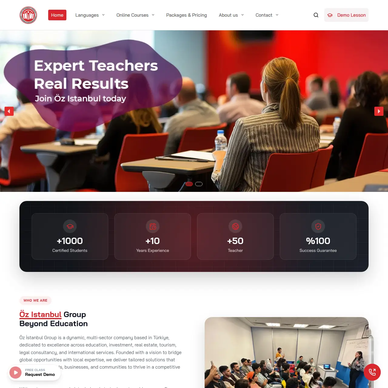 Öz Istanbul Website Preview